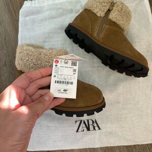New Zara Kids winter toddler snow brown Boots 9.5 (EUR 26)
